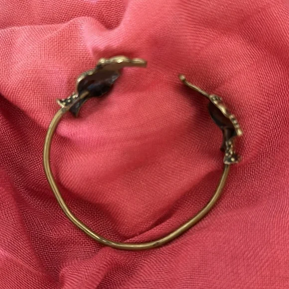 Handcrafted Ethnic Brass Cuff - Picture 3 of 5